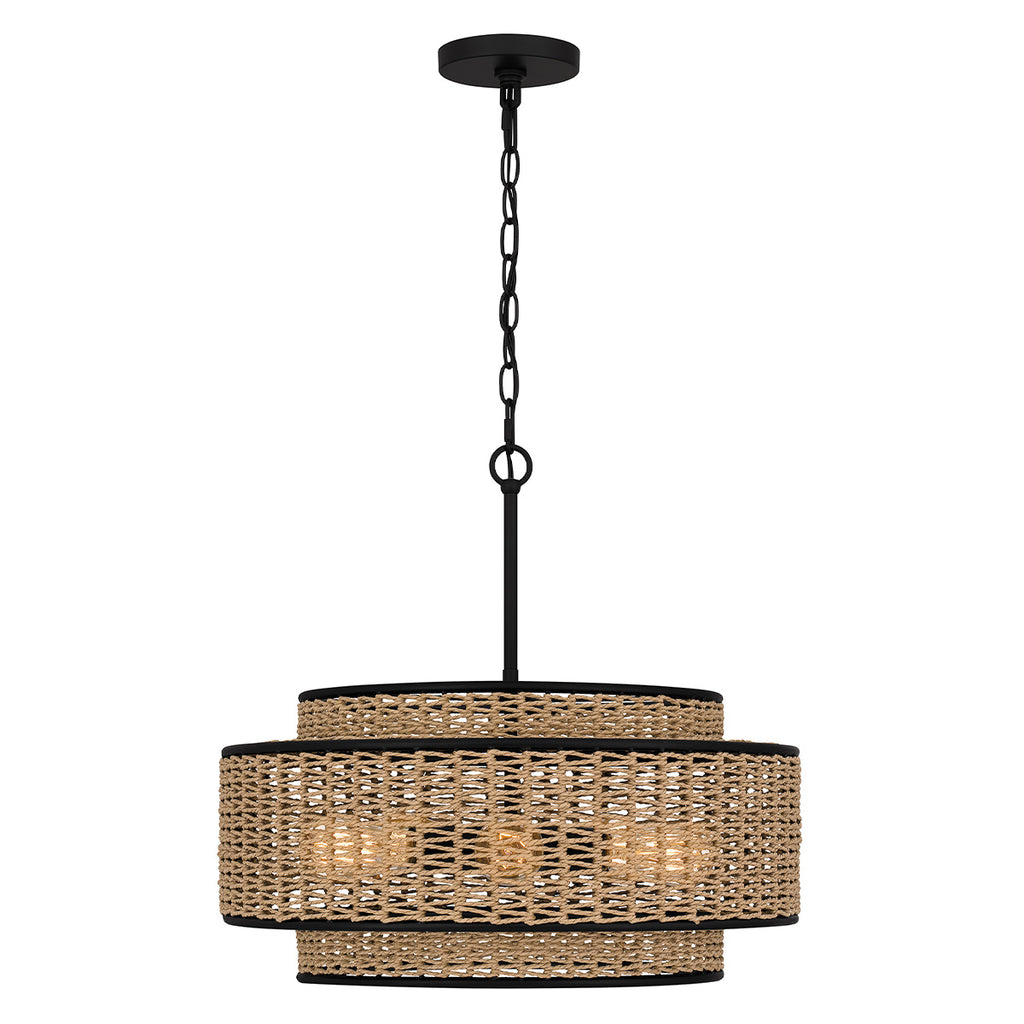 Quoizel Teton 5 Light Pendant Matte Black