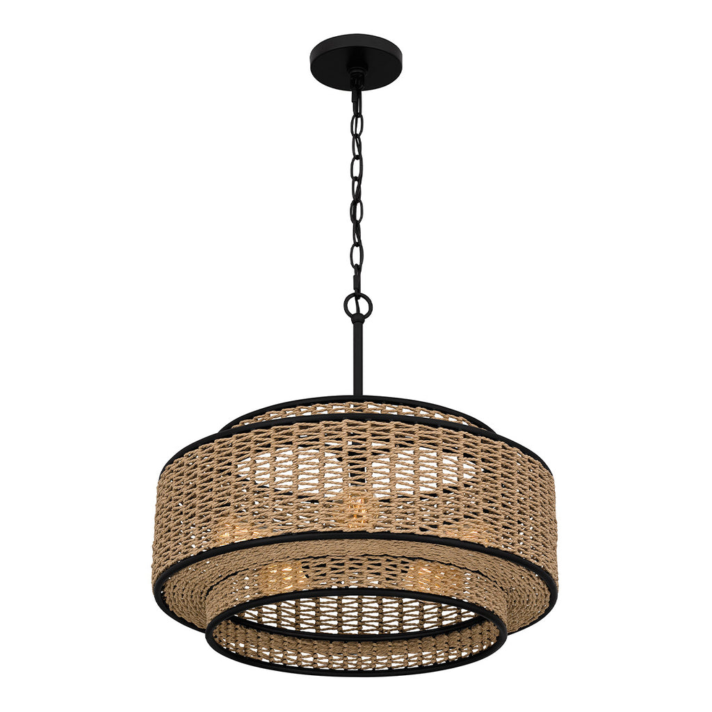 Quoizel Teton 5 Light Pendant Matte Black