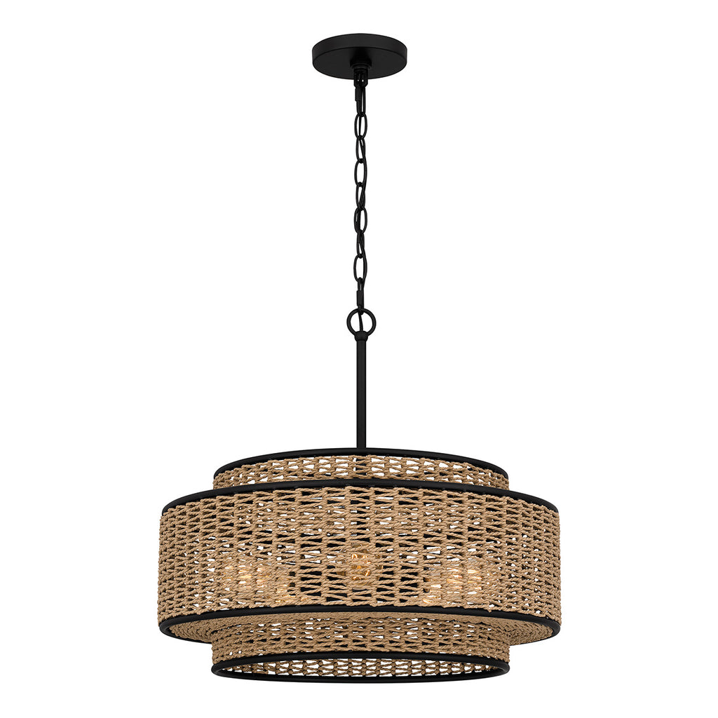 Quoizel Teton 5 Light Pendant Matte Black