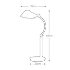 Quoizel Thompson LED Table Lamp in Brushed Nickel QZ-THOMPSON-TLBN - dimensions