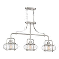 Quoizel Trilogy 3 Light Bar Pendant Light in Brushed Nickel
