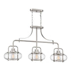 Quoizel Trilogy 3 Light Bar Pendant Light in Brushed Nickel