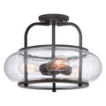 Quoizel Trilogy Medium Semi Flush Ceiling Light in Old Bronze