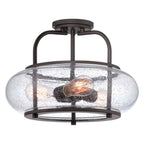Quoizel Trilogy Medium Semi Flush Ceiling Light in Old Bronze