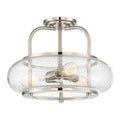Quoizel Trilogy 3 Light Semi Flush Ceiling Light in Brushed Nickel