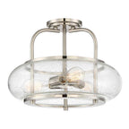Quoizel Trilogy 3 Light Semi Flush Ceiling Light in Brushed Nickel