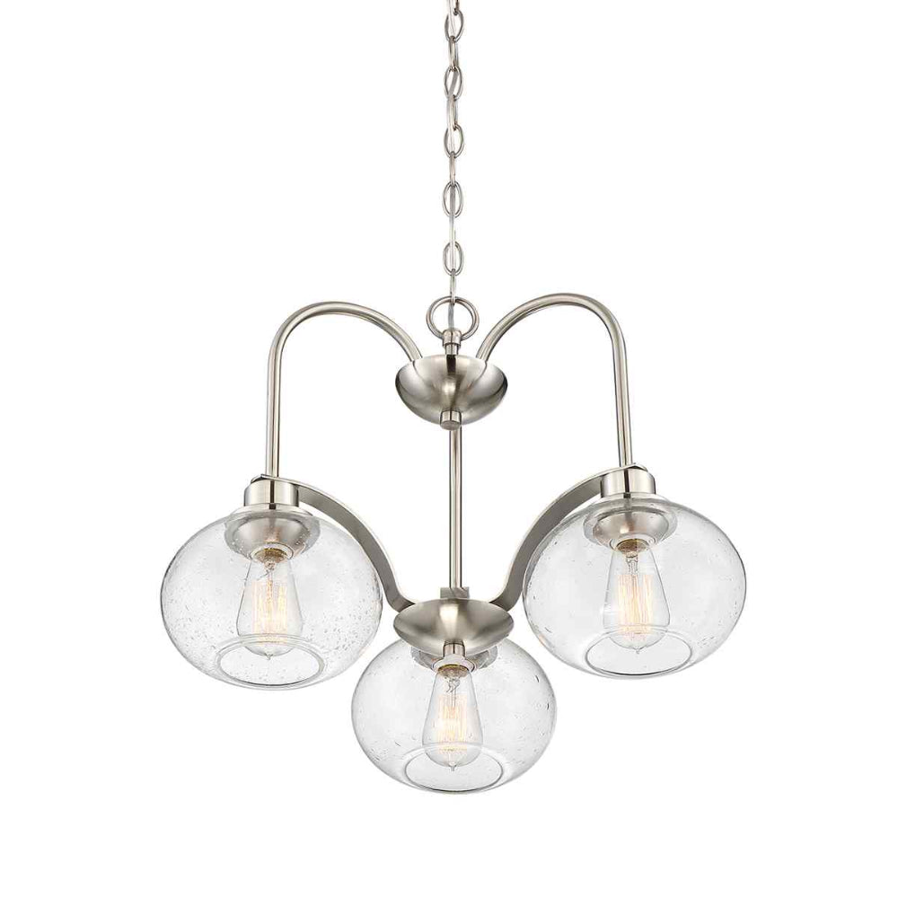 Quoizel Trilogy 3 Light Chandelier in Brushed Nickel
