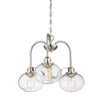Quoizel Trilogy 3 Light Chandelier in Brushed Nickel