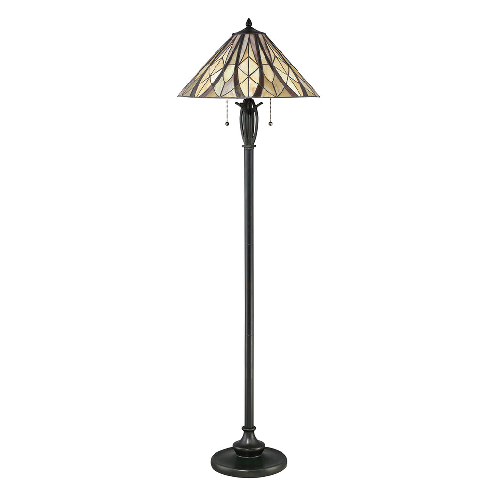 Quoizel Victory Tiffany Floor Lamp in Bronze