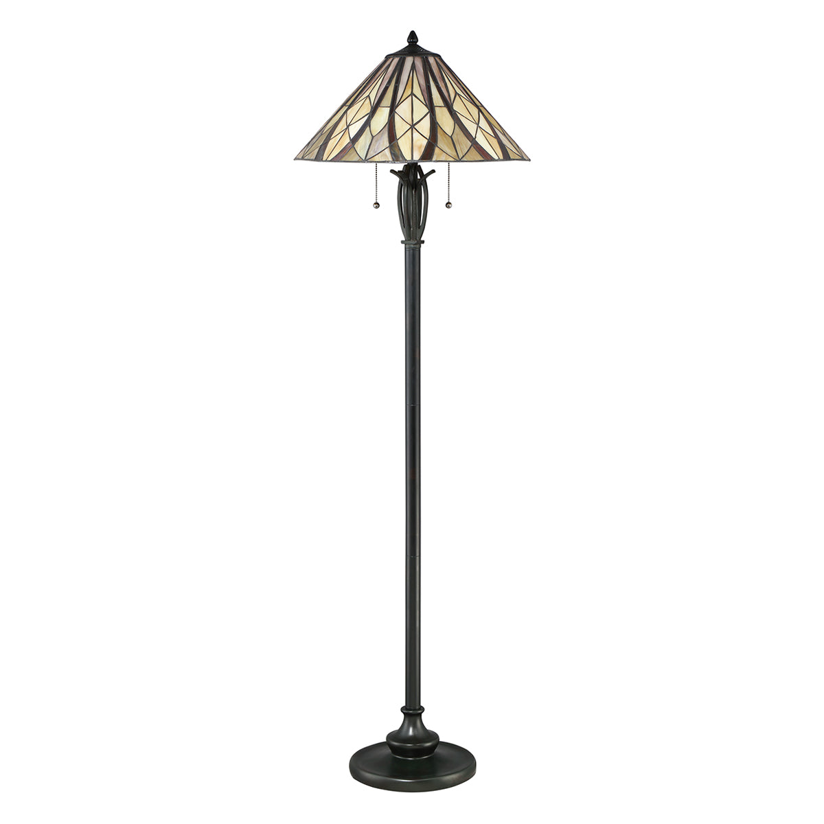 Quoizel Victory Tiffany Floor Lamp in Bronze