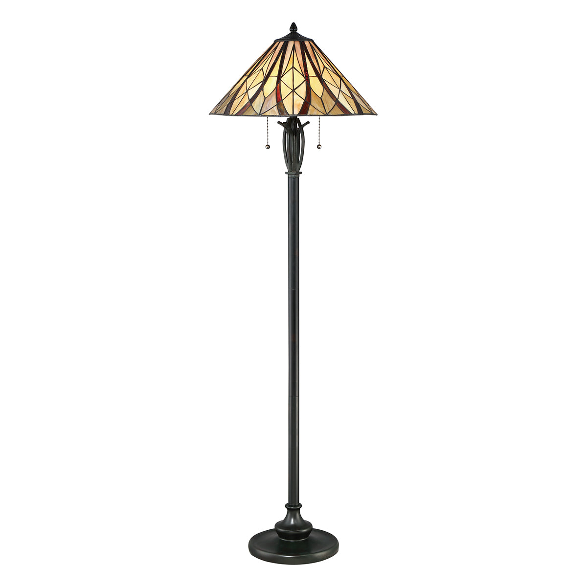 Quoizel Victory Tiffany Floor Lamp in Bronze