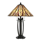 Quoizel Victory Tiffany Table Lamp in Valiant Bronze