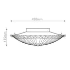 Quoizel Watkins 2 Light Tiffany style Flush Valiant Bronze & Art Glass Shade