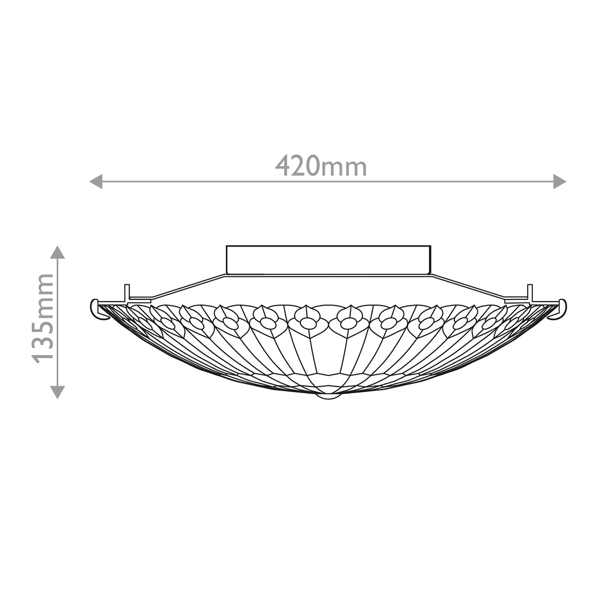 Quoizel Watkins 2 Light Tiffany style Flush Valiant Bronze & Art Glass Shade