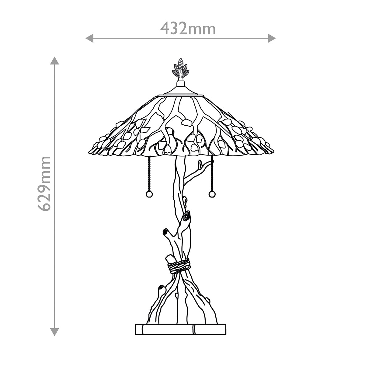 Quoizel Whispering 2 Light Tiffany style Table Lamp Valiant Bronze with Art Glass Shade