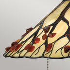 Quoizel Whispering 2 Light Tiffany style Table Lamp Valiant Bronze with Art Glass Shade