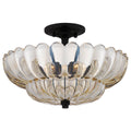 Quoizel Whitecap 4 Light Semi Flush Medium Tinted Amber Glass with Mottled Cocoa Brown