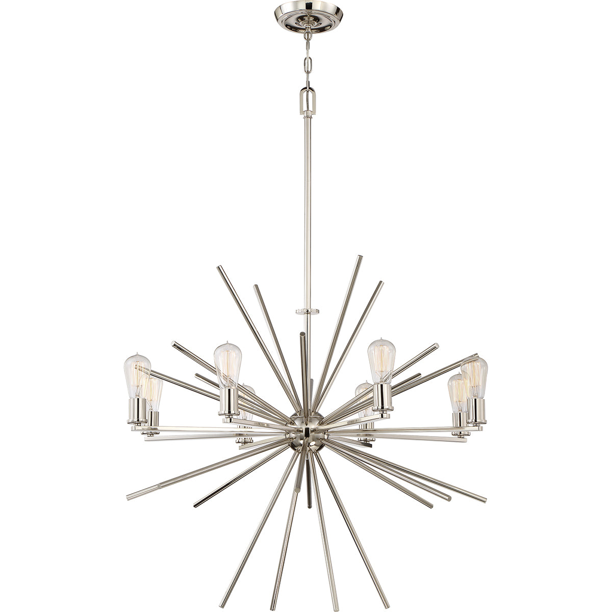 Quoizel Carnegie 8 Light Pendant Light in Imperial Silver