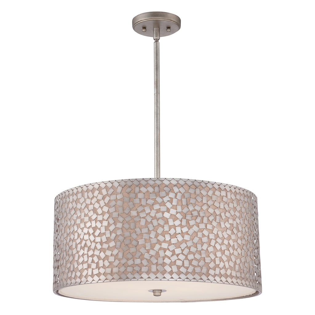 Quoizel Confetti Large 4 Light Pendant Light in Old Silver