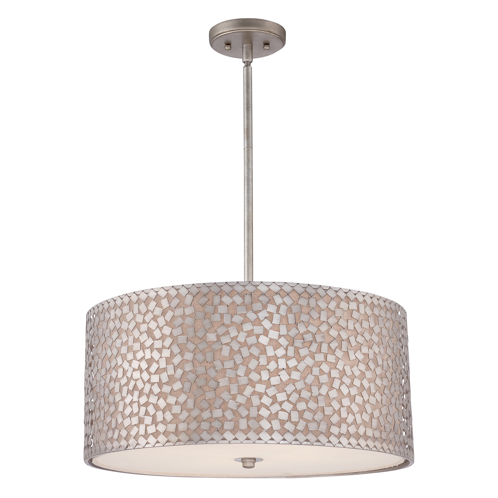Quoizel Confetti Large 4 Light Pendant Light in Old Silver