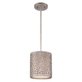 Quoizel QZ/CONFETTI/P/S Confetti 1 Light Old Silver Ceiling Mini Pendant
