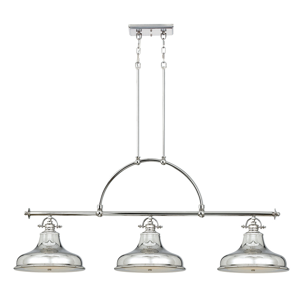 Quoizel Emery 3 Light Bar Pendant Light in Imperial Silver