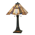 Quoizel Inglenook Tiffany Table Lamp in Valiant Bronze