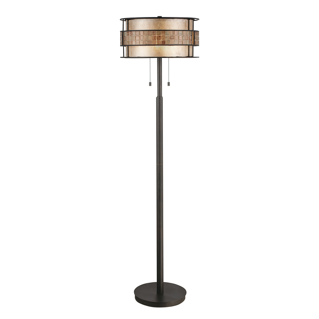 Quoizel Laguna Mosaic Floor Lamp in Renaissance Copper