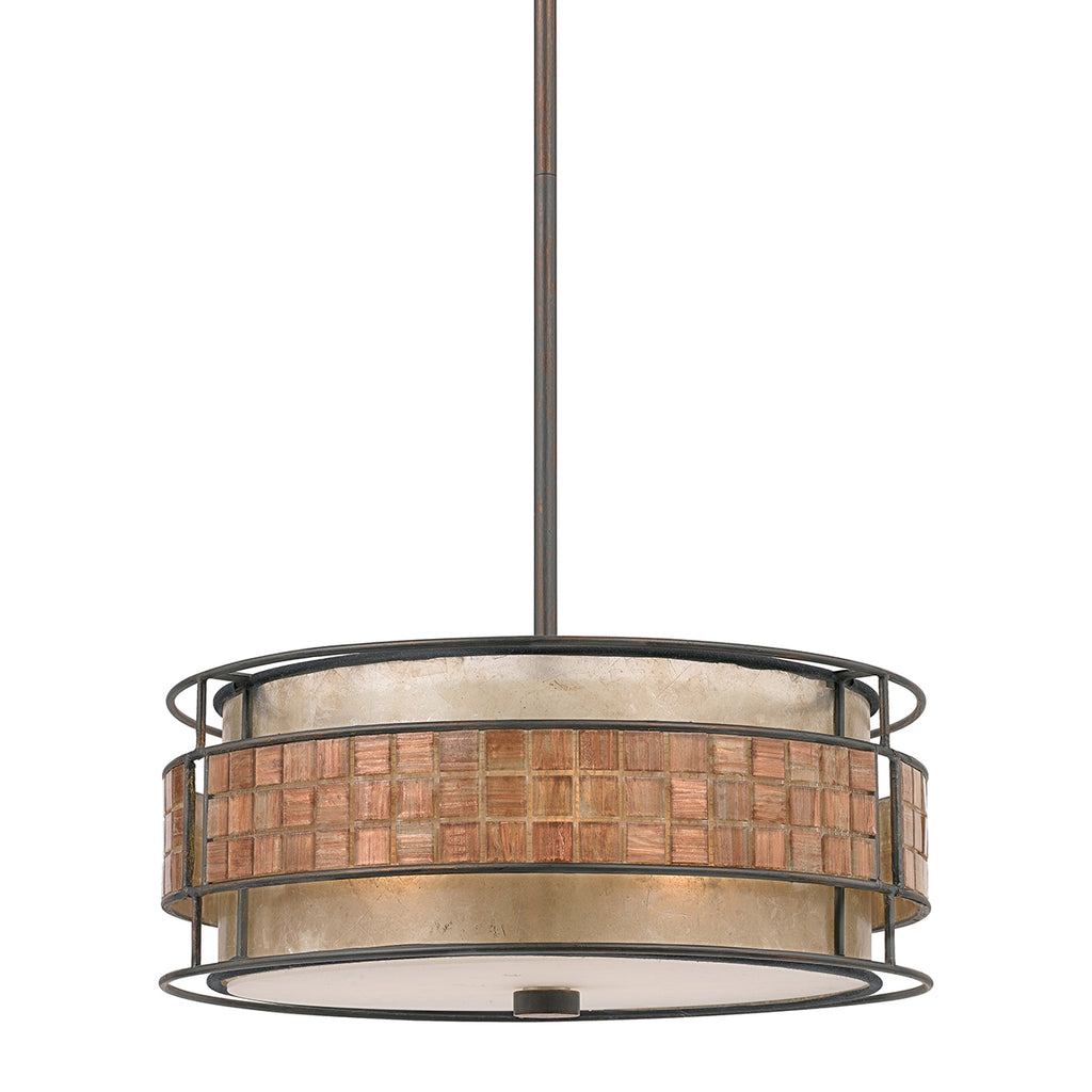 Quoizel Laguna Renaissance 4 Light Pendant Light in Copper Mosaic