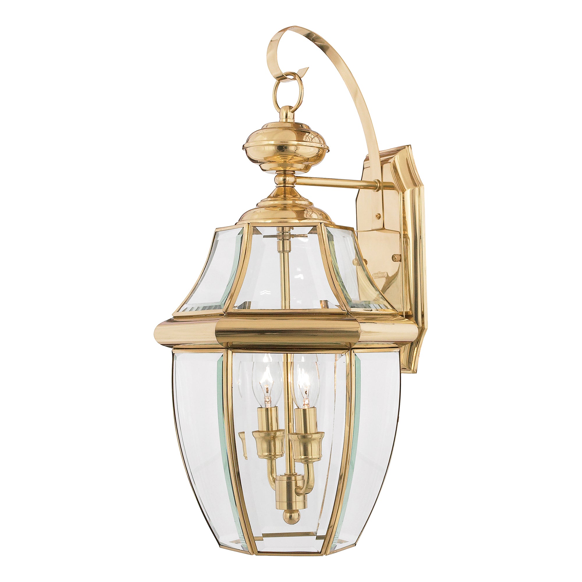Quoizel Newbury Large Wall Lantern in Polished Brass