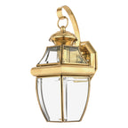 Quoizel Newbury Medium Outdoor Wall Lantern in Polished Brass