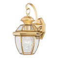 Quoizel Newbury Small Outdoor Wall Lantern Polished Brass