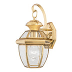 Quoizel Newbury Small Outdoor Wall Lantern Polished Brass