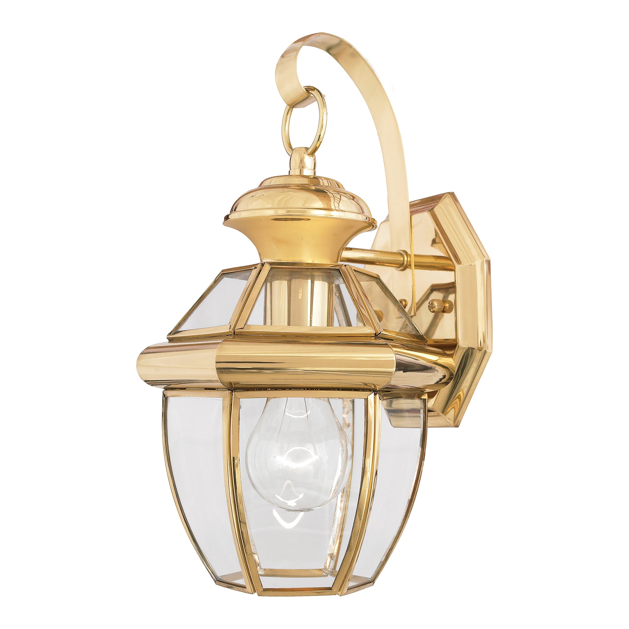 Quoizel Newbury Small Outdoor Wall Lantern Polished Brass
