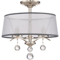 Quoizel Whitney Semi Flush Ceiling Light in Imperial Silver