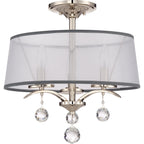Quoizel Whitney Semi Flush Ceiling Light in Imperial Silver