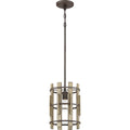 Quoizel Wood Hollow Mini Pendant Light Rustic Black QZ/WOODHOLLOW/MP