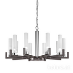 Kolarz Raggio 10 Light Ceiling Chandelier Brunito Brushed 6009.81060