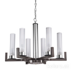 Kolarz Raggio 6 Light Ceiling Chandelier Brunito brushed 6009.80660