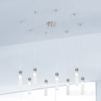 Kolarz Raggio 8 Light Ceiling Pendant Silver Leaf 6009.30850