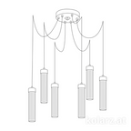 Kolarz Raggio 6 Light Ceiling Pendant Gold Leaf 6009.30630
