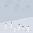 Kolarz Raggio 6 Light Ceiling Pendant Silver Leaf 6009.30650