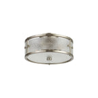 Regent Ramatuelle 2 Light 250mm Round Flush Ceiling Light - Satin Nickel / Clear Diamond Pattern