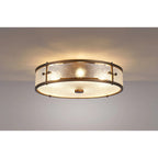 Regent Ramatuelle 4 Light 400mm Round Flush Ceiling Light - Painted Bronze / Clear Diamond Pattern