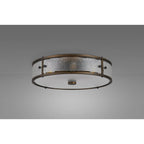 Regent Ramatuelle 4 Light 400mm Round Flush Ceiling Light - Painted Bronze / Clear Diamond Pattern