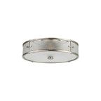 Regent Ramatuelle 4 Light 400mm Round Flush Ceiling Light - Satin Nickel / Clear Diamond Pattern