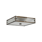 Regent Ramatuelle 4 Light 400x400mm Square Flush Ceiling Light - Painted Bronze / Clear Diamond Pattern