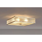 Regent Ramatuelle 4 Light 400x400mm Square Flush Ceiling Light - Satin Nickel / Clear Diamond Pattern
