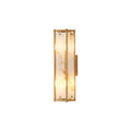 Regent Ramatuelle 2 Light 400mm Rectangular Wall Light - Brass / Brown Faux Alabaster