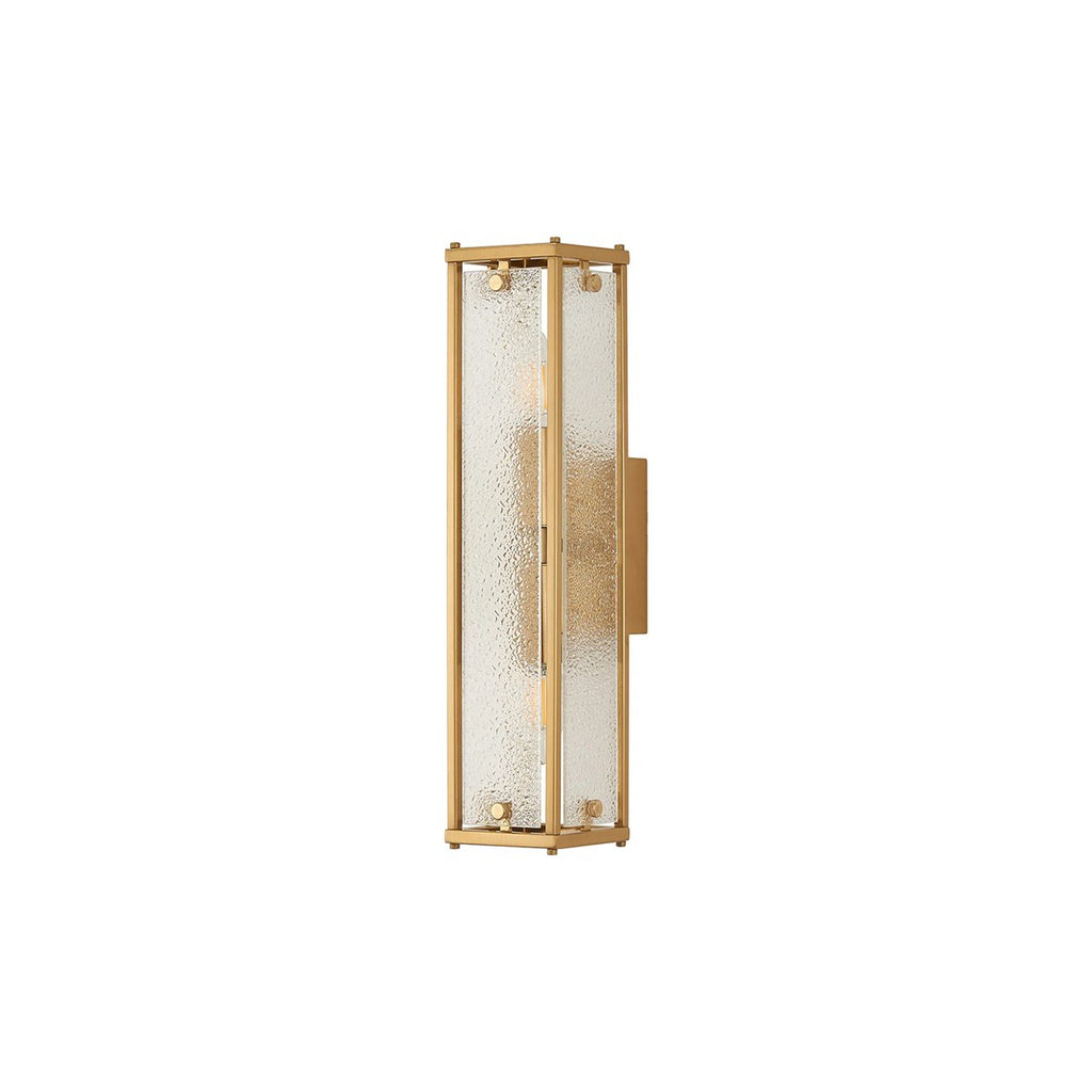 Regent Ramatuelle 2 Light 400mm Rectangular Wall Light - Brass / Clear Diamond Pattern